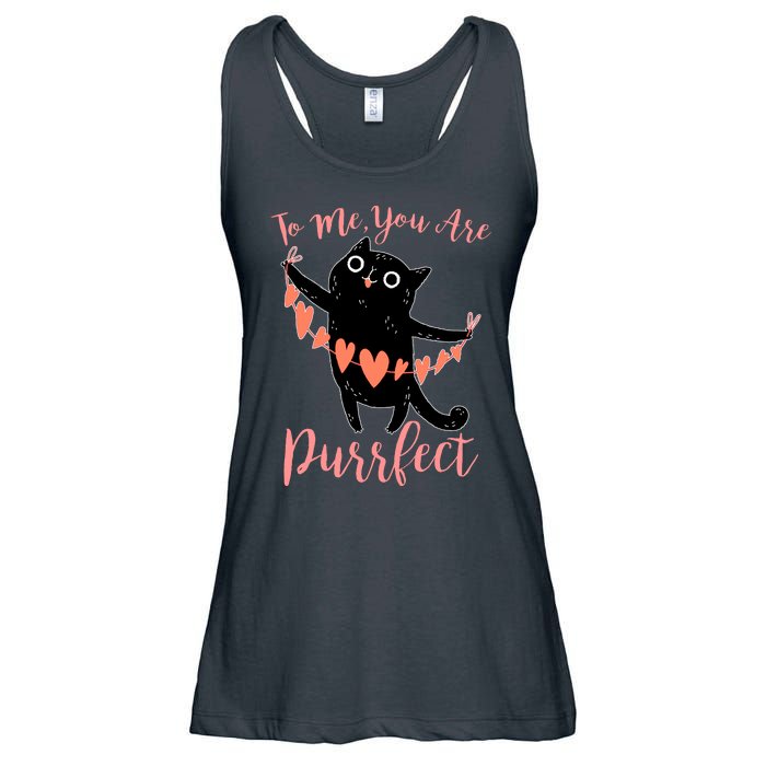 Funny Valentine Cat To Me You Are Purrfect Ladies Essential Flowy Tank