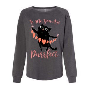 Funny Valentine Cat To Me You Are Purrfect Womens California Wash Sweatshirt