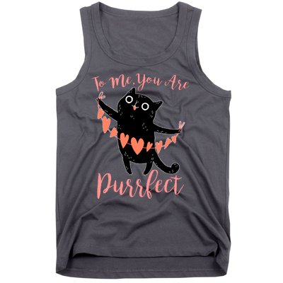 Funny Valentine Cat To Me You Are Purrfect Tank Top