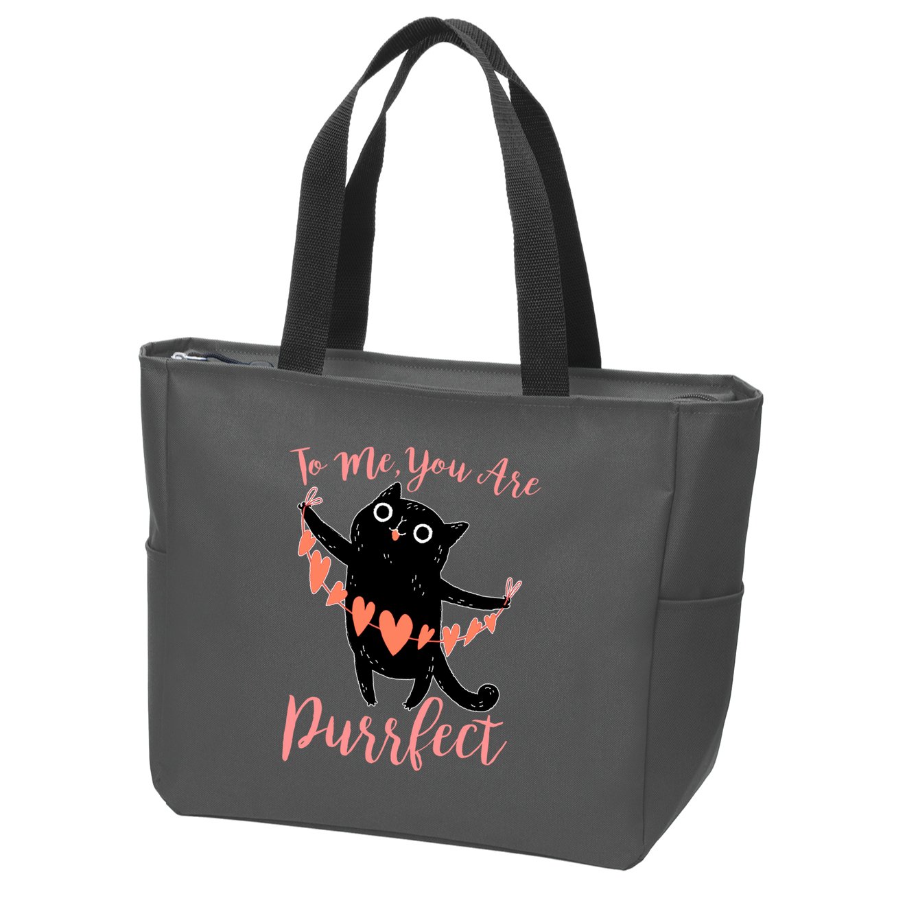 Funny Valentine Cat To Me You Are Purrfect Zip Tote Bag