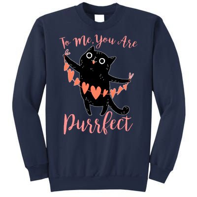 Funny Valentine Cat To Me You Are Purrfect Sweatshirt