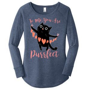 Funny Valentine Cat To Me You Are Purrfect Women's Perfect Tri Tunic Long Sleeve Shirt