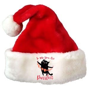 Funny Valentine Cat To Me You Are Purrfect Premium Christmas Santa Hat