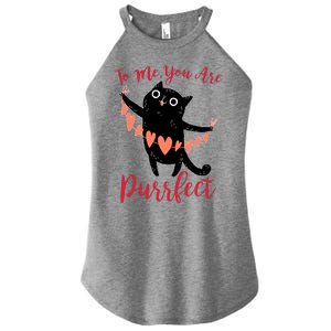 Funny Valentine Cat To Me You Are Purrfect Women's Perfect Tri Rocker Tank