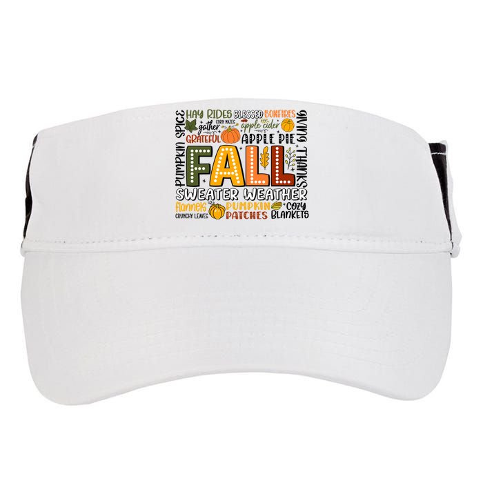 Fall Vibes Cozy Season Flannels Pumpkins Adult Drive Performance Visor