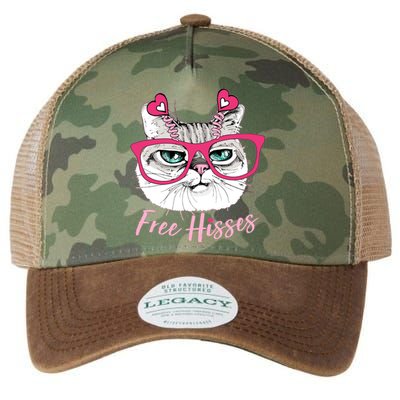 Funny Valentine Cat Free Hisses Legacy Tie Dye Trucker Hat