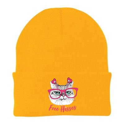 Funny Valentine Cat Free Hisses Knit Cap Winter Beanie