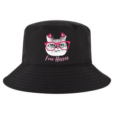 Funny Valentine Cat Free Hisses Cool Comfort Performance Bucket Hat