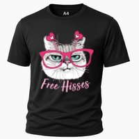 Funny Valentine Cat Free Hisses Cooling Performance Crew T-Shirt