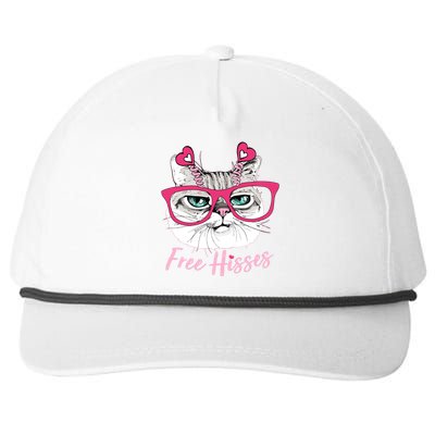 Funny Valentine Cat Free Hisses Snapback Five-Panel Rope Hat