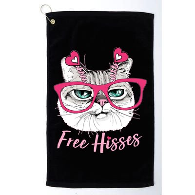 Funny Valentine Cat Free Hisses Golf Towel