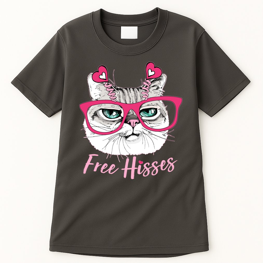 Funny Valentine Cat Free Hisses Tall T-Shirt