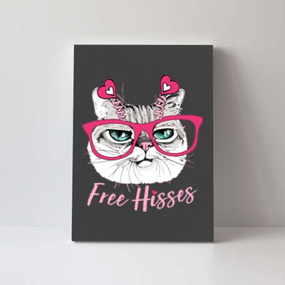 Funny Valentine Cat Free Hisses Canvas