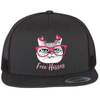 Funny Valentine Cat Free Hisses Flat Bill Trucker Hat