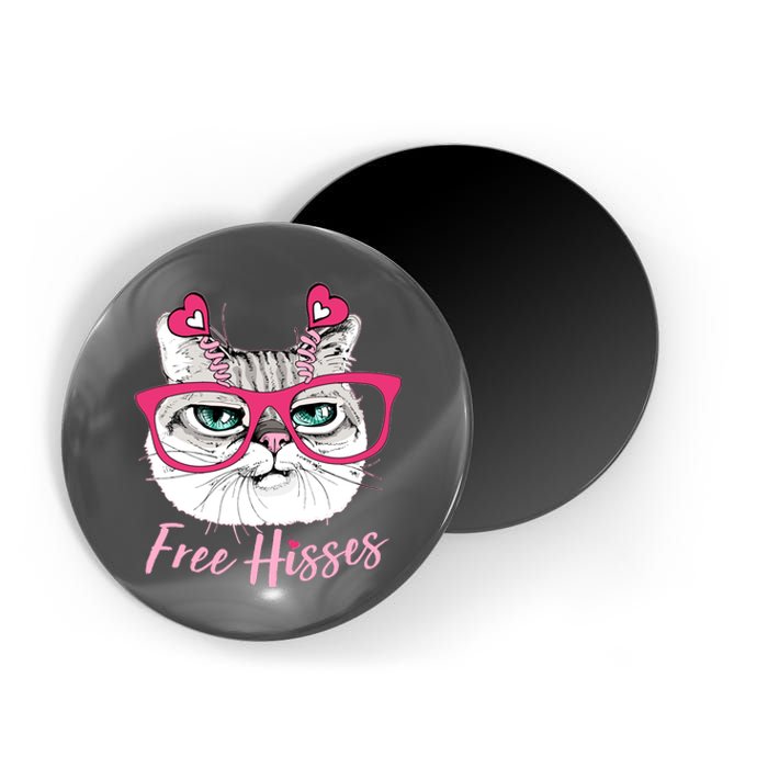 Funny Valentine Cat Free Hisses Magnet