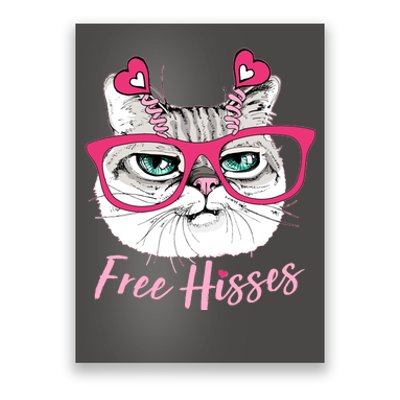 Funny Valentine Cat Free Hisses Poster