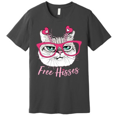 Funny Valentine Cat Free Hisses Premium T-Shirt