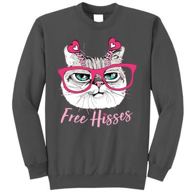 Funny Valentine Cat Free Hisses Tall Sweatshirt