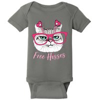 Funny Valentine Cat Free Hisses Baby Bodysuit