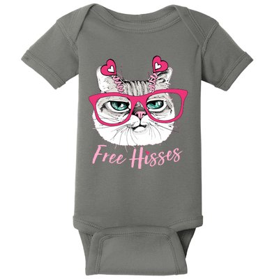 Funny Valentine Cat Free Hisses Baby Bodysuit