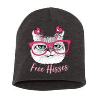 Funny Valentine Cat Free Hisses Short Acrylic Beanie