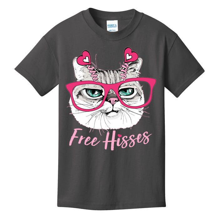 Funny Valentine Cat Free Hisses Kids T-Shirt