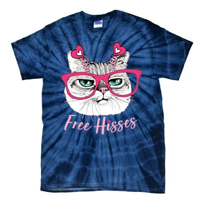 Funny Valentine Cat Free Hisses Tie-Dye T-Shirt