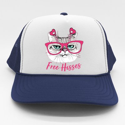 Funny Valentine Cat Free Hisses Trucker Hat