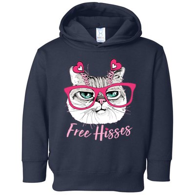 Funny Valentine Cat Free Hisses Toddler Hoodie