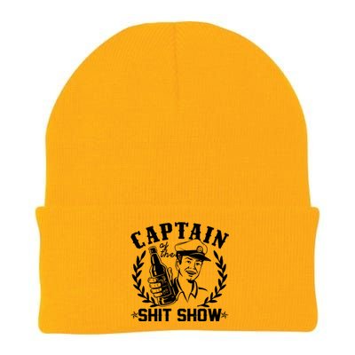 Funny Vintage Captain Of The Shit Show Knit Cap Winter Beanie