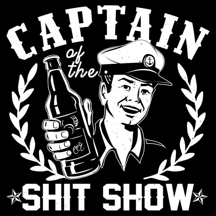 Funny Vintage Captain Of The Shit Show Backpack