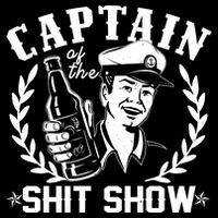 Funny Vintage Captain Of The Shit Show Drawstring Bag