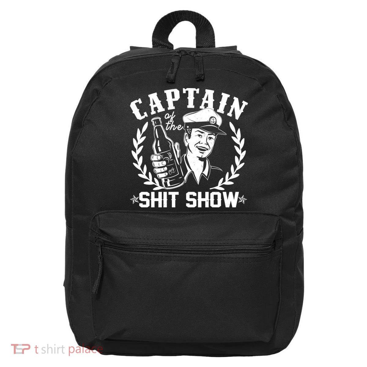 Funny Vintage Captain Of The Shit Show 16 in Basic Backpack