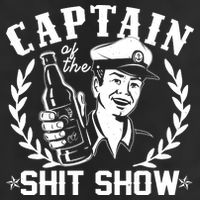 Funny Vintage Captain Of The Shit Show Golf Towel