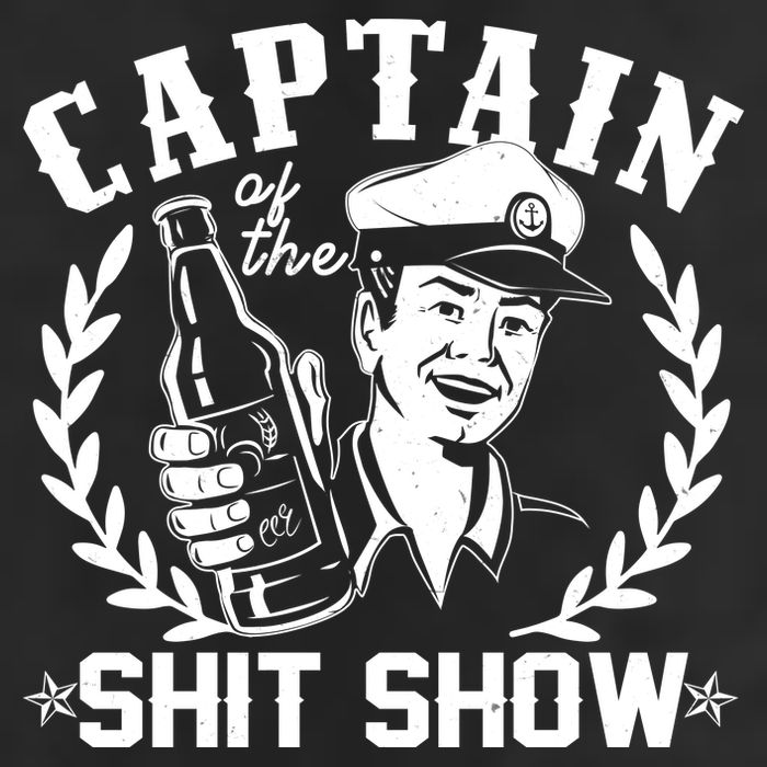 Funny Vintage Captain Of The Shit Show Golf Towel
