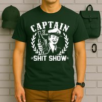 Funny Vintage Captain Of The Shit Show T-Shirt