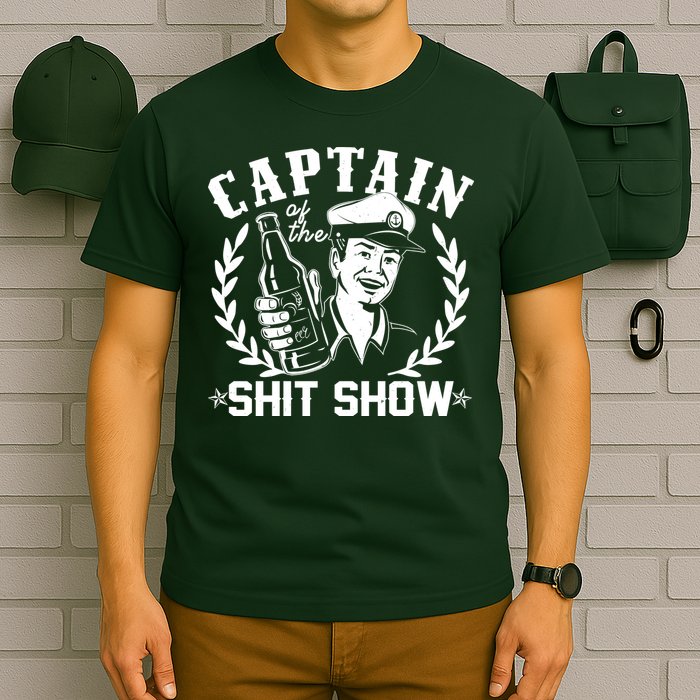 Funny Vintage Captain Of The Shit Show T-Shirt