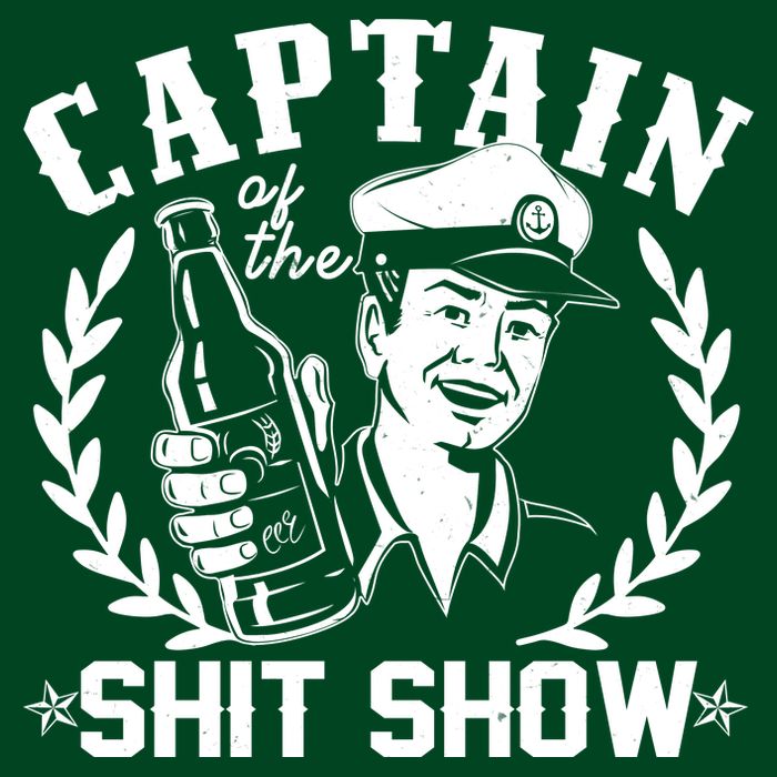Funny Vintage Captain Of The Shit Show T-Shirt