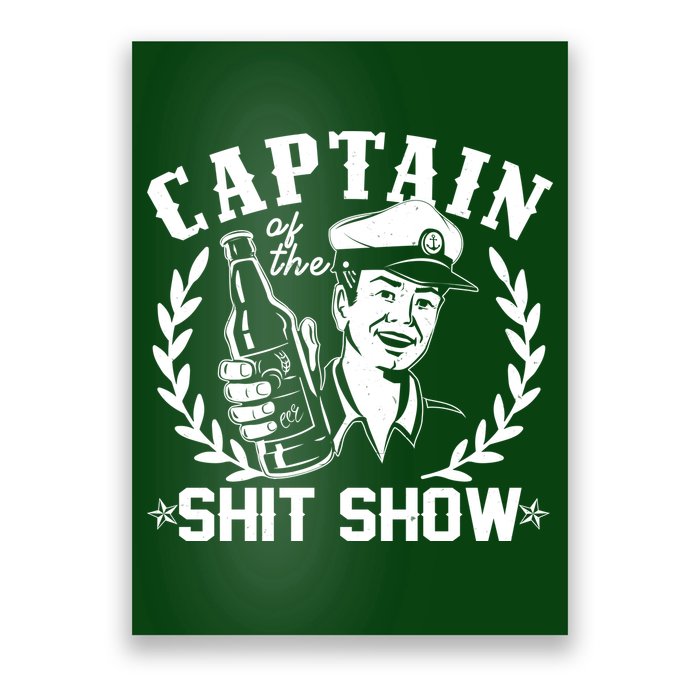 Funny Vintage Captain Of The Shit Show Poster