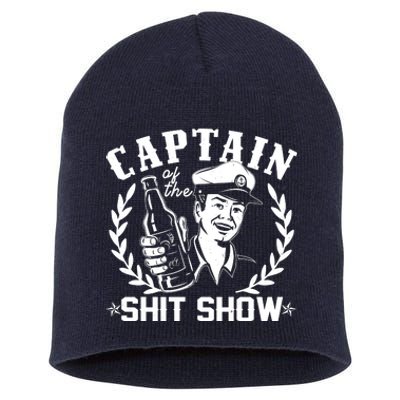 Funny Vintage Captain Of The Shit Show Short Acrylic Beanie