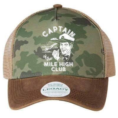 Funny Vintage Captain Of The Mile High Club Legacy Tie Dye Trucker Hat