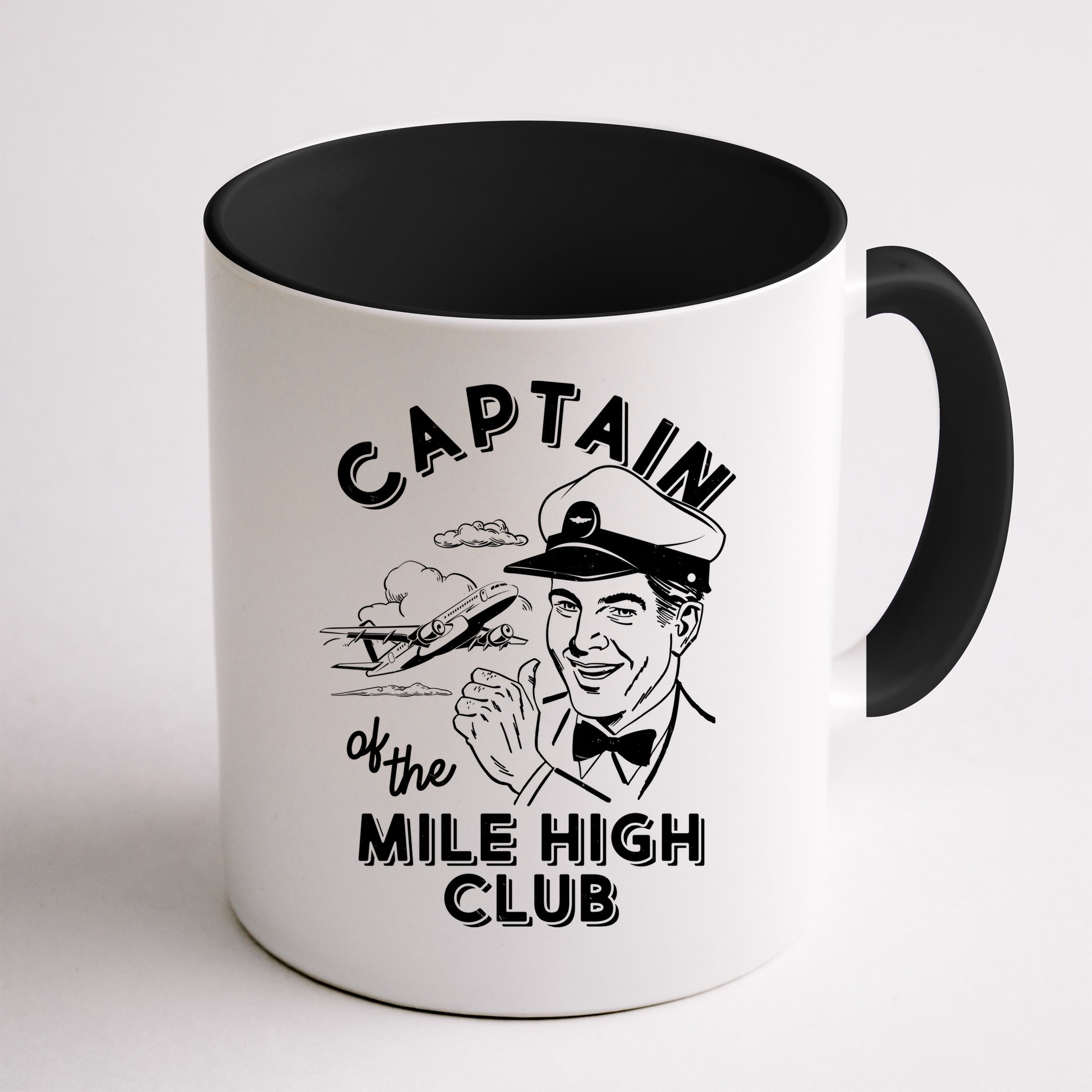 Funny Vintage Captain Of The Mile High Club Mug
