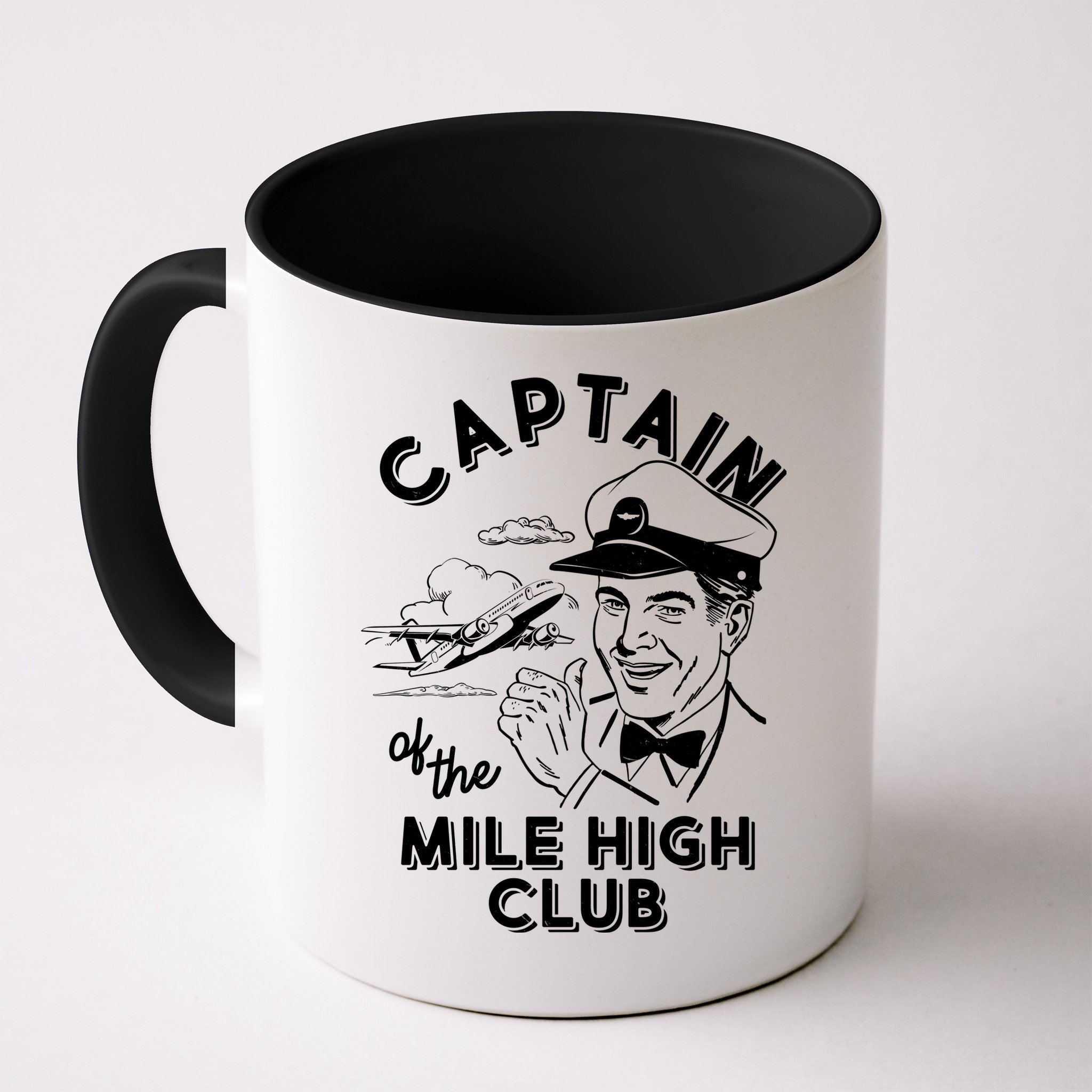 Funny Vintage Captain Of The Mile High Club Mug