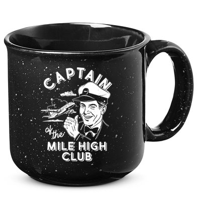 Funny Vintage Captain Of The Mile High Club 15oz Campfire Ceramic Mug