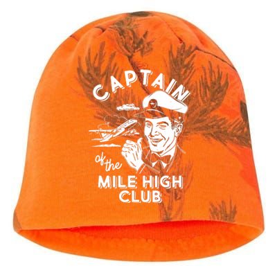 Funny Vintage Captain Of The Mile High Club Kati - Camo Knit Beanie