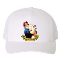 Funny Vintage Childless Cat Ladies Vote Rosie The Riveter Yupoong Adult 5-Panel Trucker Hat