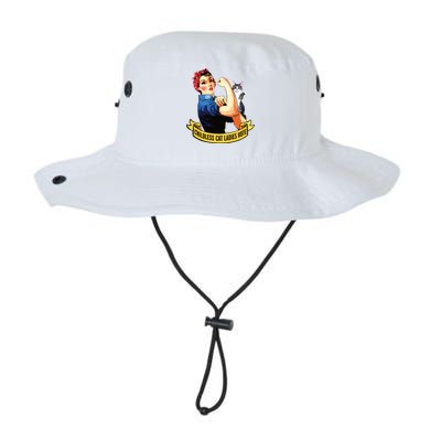 Funny Vintage Childless Cat Ladies Vote Rosie The Riveter Legacy Cool Fit Booney Bucket Hat