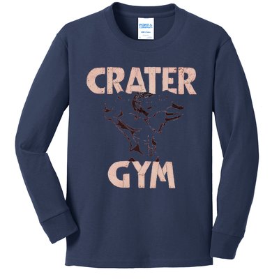 Funny Vintage Crater Gym Gift Kids Long Sleeve Shirt