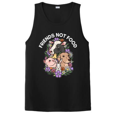 Funny Vegan Christmas Plant Based Xmas Friends Not Food Great Gift PosiCharge Competitor Tank