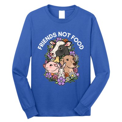 Funny Vegan Christmas Plant Based Xmas Friends Not Food Great Gift Long Sleeve Shirt